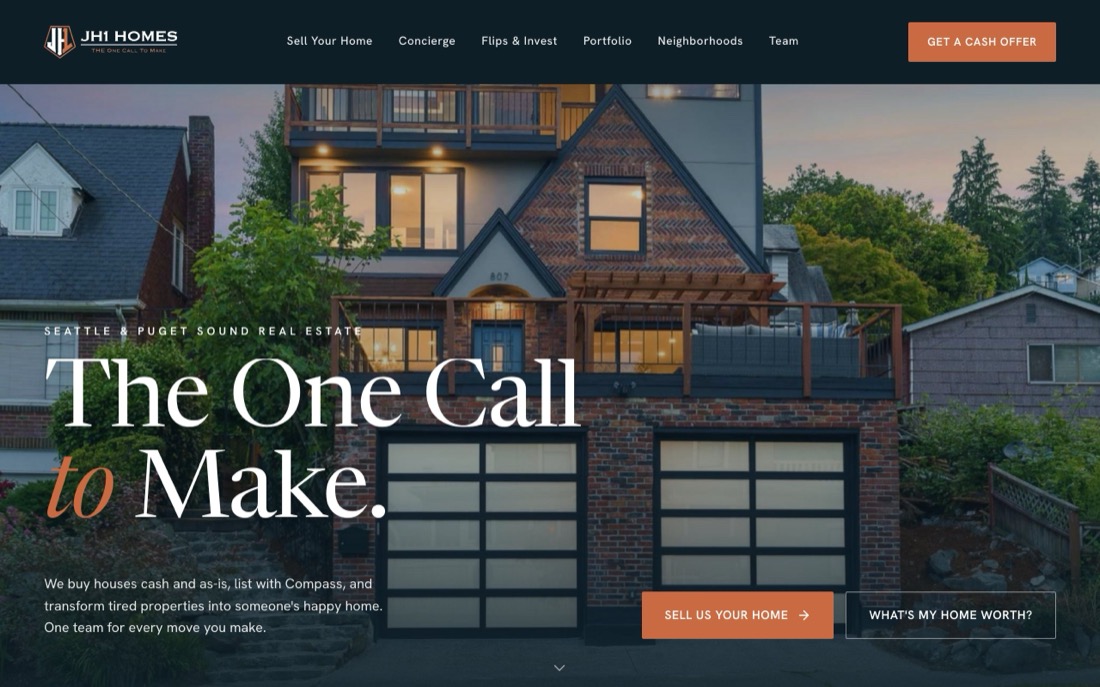 JH1 Homes website