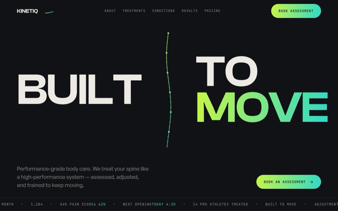 Kinetiq Spine & Motion website